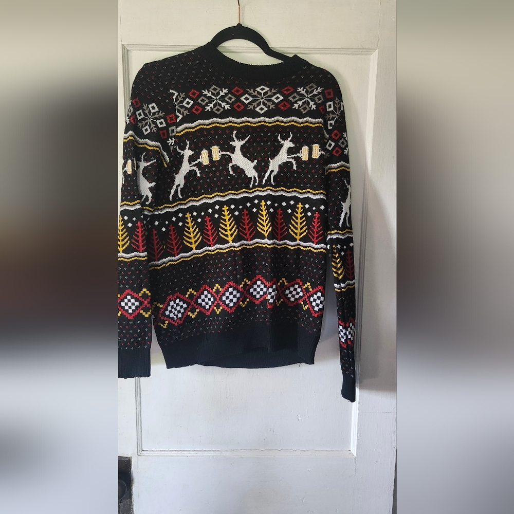 MEN'S CARIBREW UGLY CHRISTMAS SWEATER great gift warm cozy
